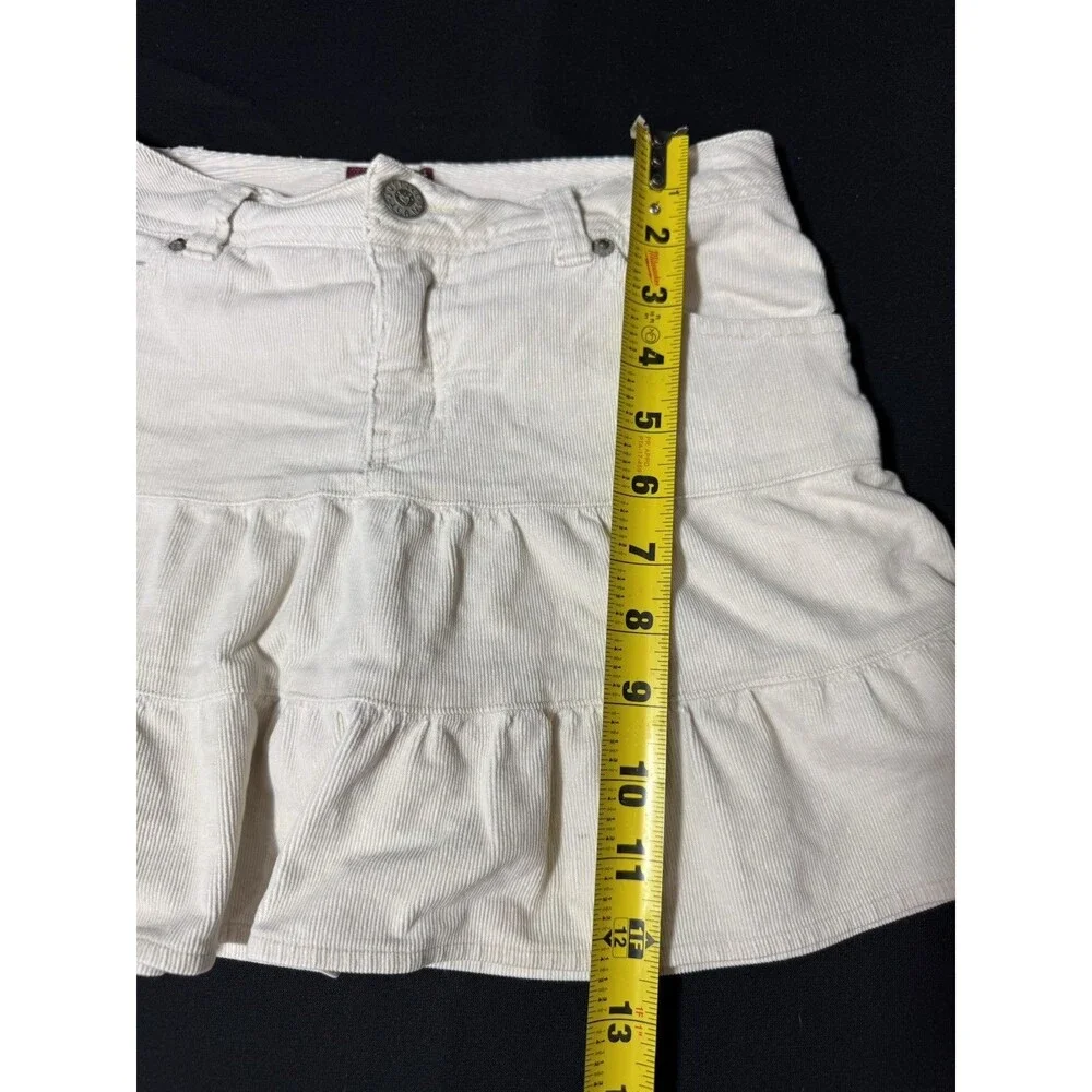 Justice Corduroy Tiered Mini Skort Ivory Girls' 10 / 25